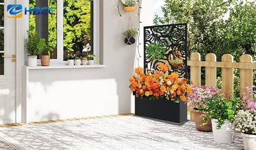 Metal Planter Box with Trellis Metal Planter Box with Trellis